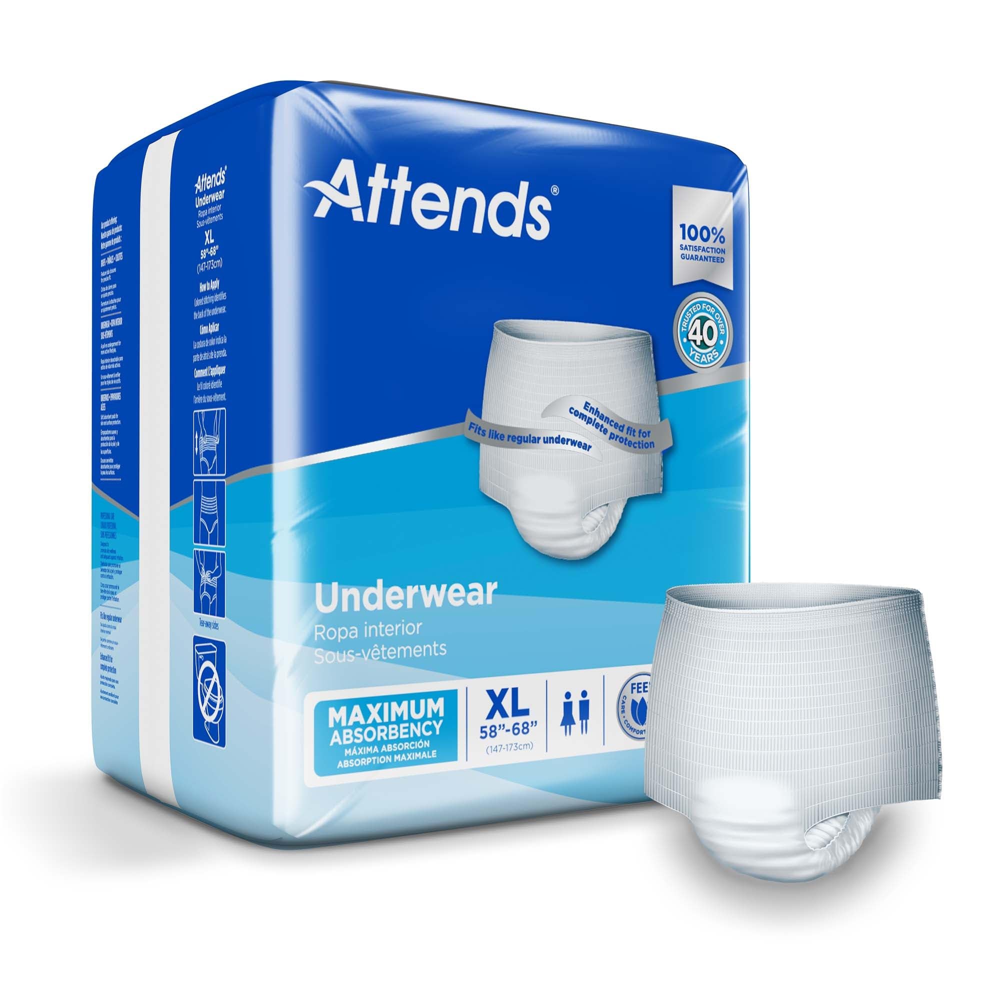 Attends Underwear Extra Absorbency, X-Large - 14 count by Attends