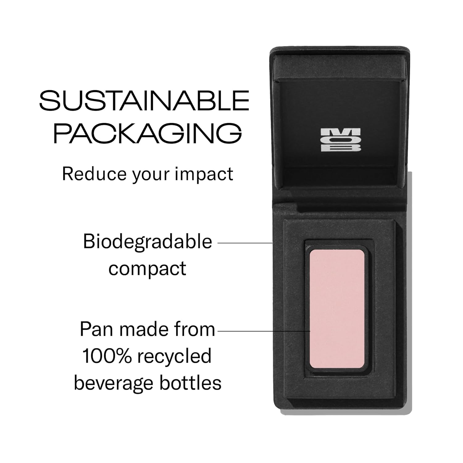 MOB Beauty Cream Clay Eyeshadow M88 – Softest Dusty Pink | Skincare-Infused, Vegan, Blendable Cream-to-Velvet Finish, Buildable Pigment, Clean Eyeshadow in Sustainable, Biodegradable Compact - Image 4