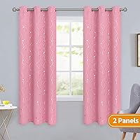 Vista 350 de BGment Room Darkening Curtains 95 Inches Long, Grommet Thermal Insulated Blackout Curtains with Wave Line and Dots Printed for Bedroom, 2 Panels