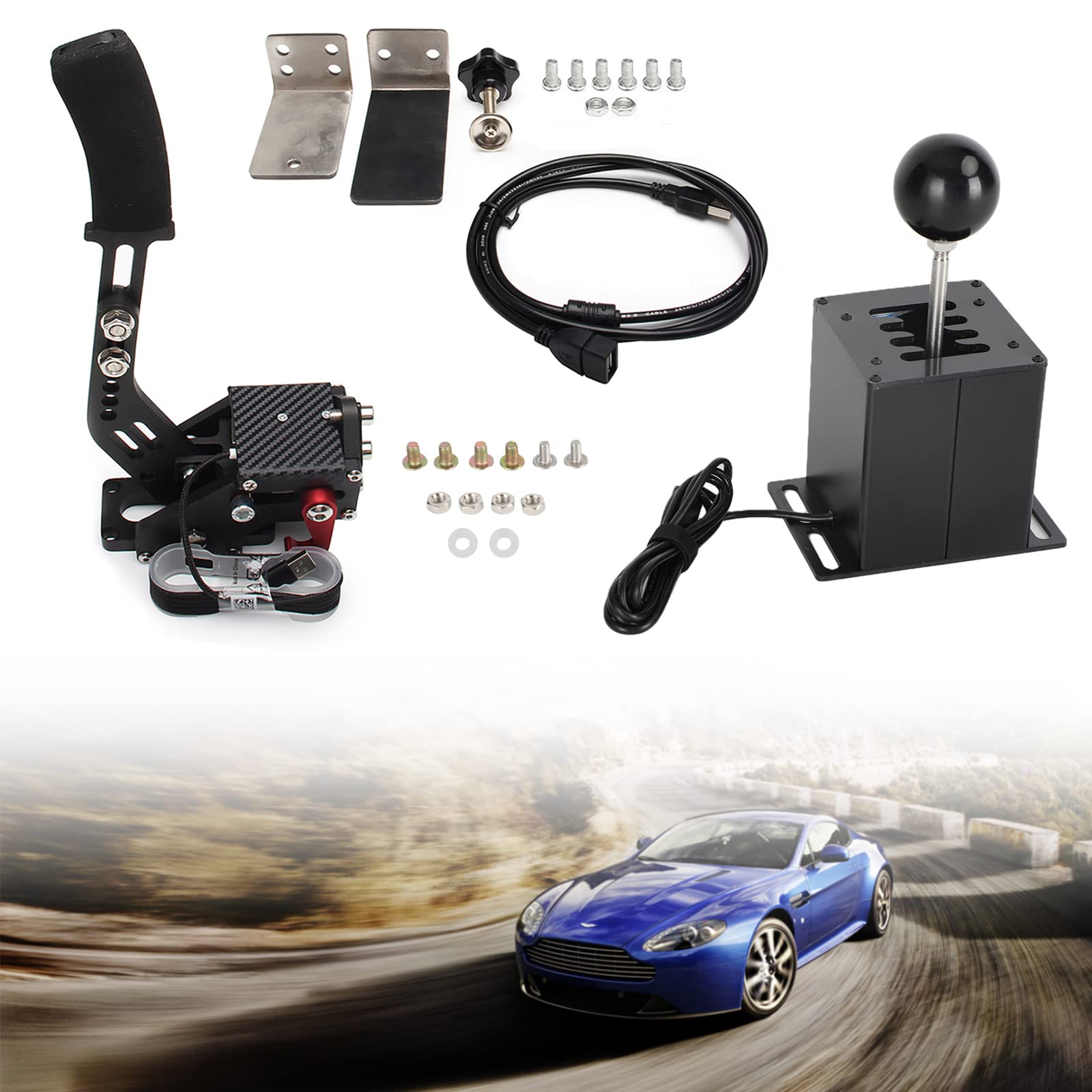 MAD HORNETS USB ???????????????????????????????????? ???????????????? ???????????????????? and ????+???? ???? ???????????????????????????? for Logitech G25 G27 G29 Thrustmaster T300RS/GT Steering Wheel PC Windows Sim Racing