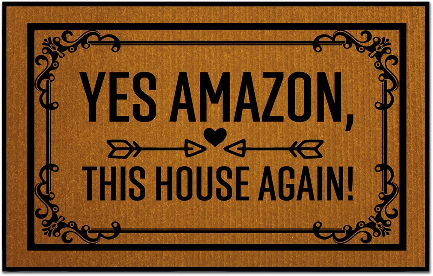 Yes Amazon, This House Again! Christmas Mat Rug Indoor Insert for Front Door, Fall Rubber Doormats for Outdoor Entrance Home All-Season Fall Outdoor Mats for Front Door Rubber 31.5"x20"