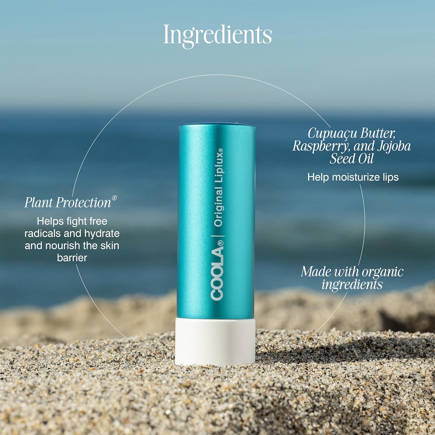 COOLA Organic Liplux Lip Balm and Sunscreen with SPF 30, Dermatologist Tested Lip Care for Daily Protection, Vegan and Gluten Free, 0.15 Oz - Image 5
