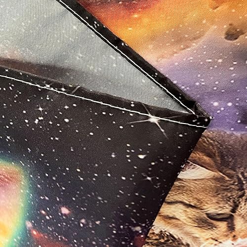Miniatura 6 de Viajar Tapiz de gato, universo de fantasía, galaxia espacial, divertido tapiz de gato para niños y niños, decoración de pared de nebulosa y cielo