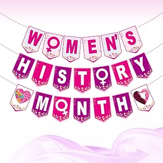 Women's History Month Banner International Women’s Day Garland Party Decorations for Fireplace Mantle