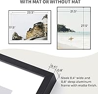 Vista 83 de Fun Memories Portarretratos de metal de 16 x 20 pulgadas con paspartú de 11 x 14 pulgadas, acabado de aluminio cepillado, parte delantera de vidrio