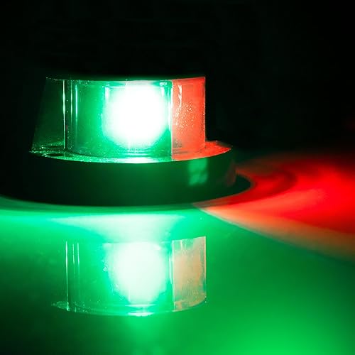 Miniatura 3 de Five Oceans Luces de navegación para barcos, luz de arco LED, luces de navegación para barcos rojas y verdes, luz bicolor de montaje horizontal,