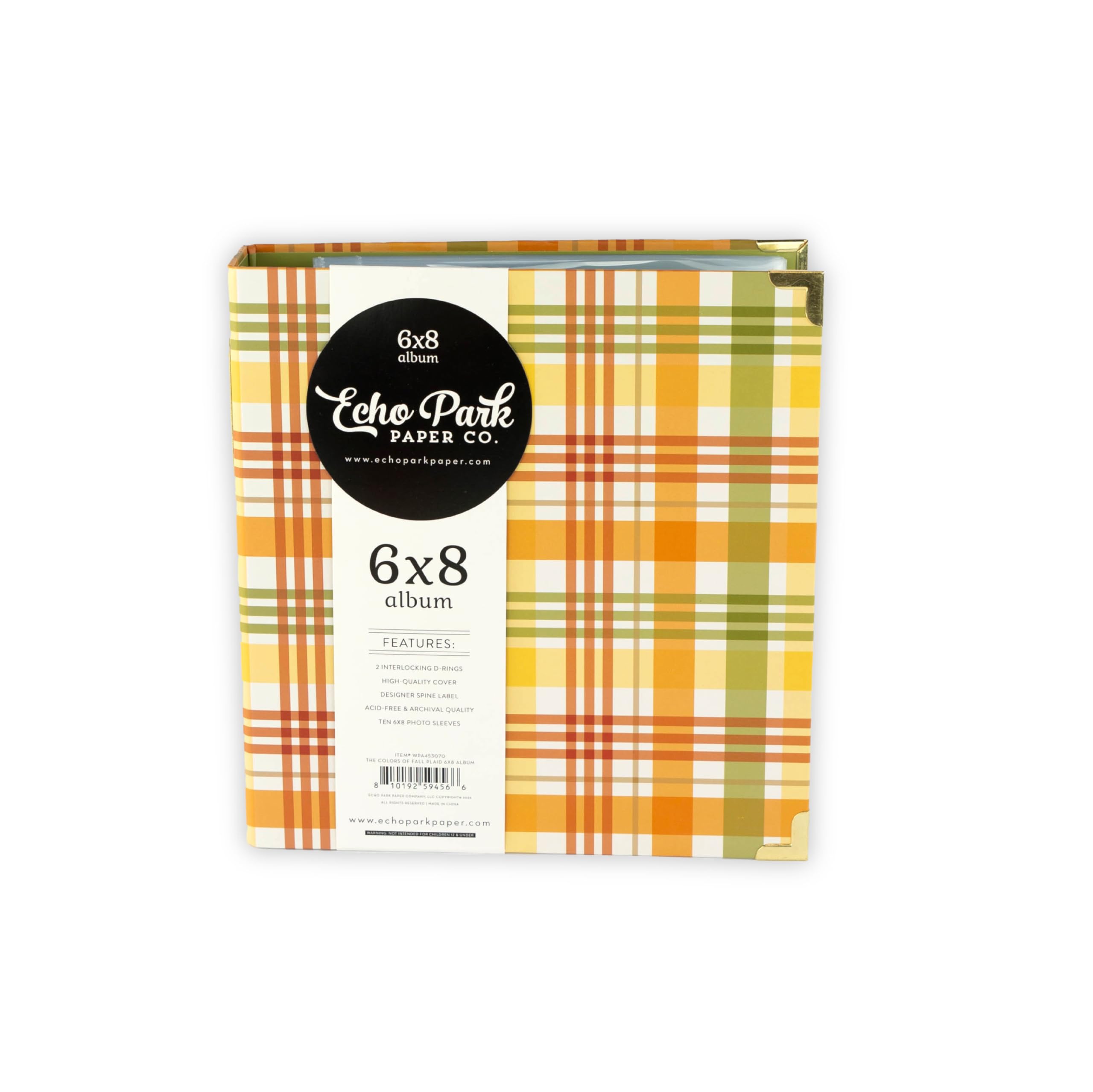 Echo Park Paper Winnie The Pooh Autumn: The Colors of Fall Plaid 6X8 Album, Multi