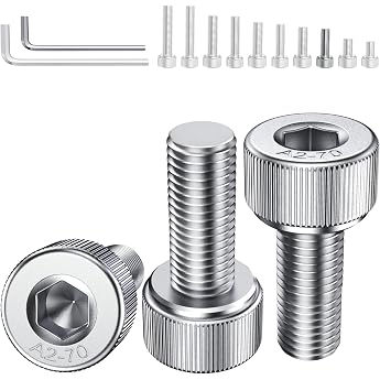Pack of 60 M5 x 16 mm Allen Screws DIN912 M5 Allen Screws Stainless Steel A2 V2A Cylinder Screws with Hex Key Cylinder Head Screws for Furniture and DIY Work