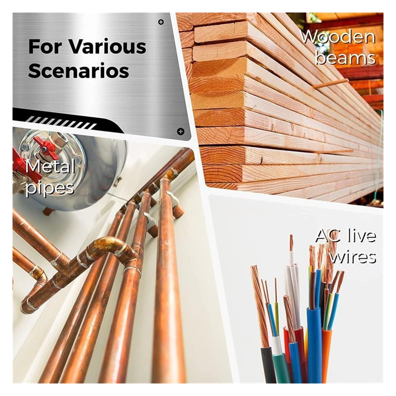 Sensor de montante inteligente multifuncional SH402-escáner de pared con Sensor, buscador de pernos de pared, 5 en 1, LCD, Detector electrónico, centro de borde, detección de cables vivos de Metal act