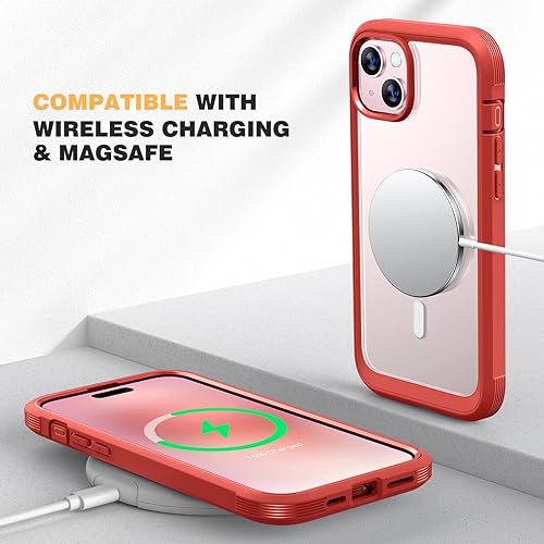 Miniatura 552 de Diaclara - Funda diseñada para iPhone 14 Pro Max, resistente, de cuerpo completo, con protector de pantalla sensible al tacto y antiarañazos + Blanco