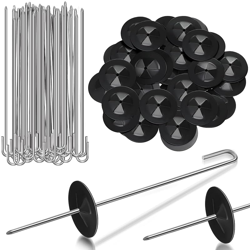 Kit de Clips para Proteção de Painel Solar Funrous com Ganchos J e Arruelas de Aço Inoxidável 304, 50 Conjuntos, 100 peças, 25 mm