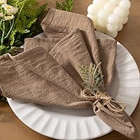 Vista 14 de Socomi Servilletas de tela beige para Pascua, primavera, lavables, reutilizables, a granel, de lino, algodón, juego de 4 servilletas de 17 x 17