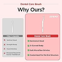 Vista 3 de JAYU PET Kit de cepillado dental – Gel dental 1EA + cepillo de cuidado dental 1EA Juego de cepillos de dientes para perros y gatos, kit de cuidado