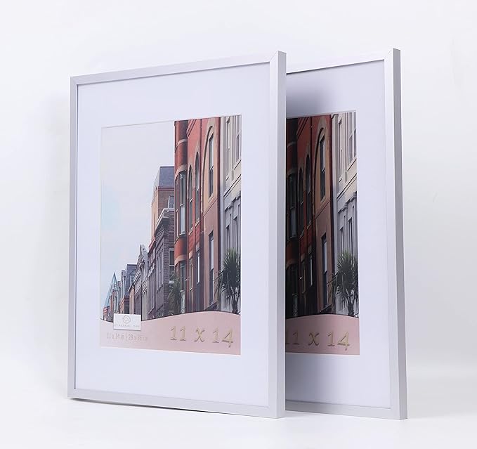Ethereal Ore Silver 11 x 14 Inch Frame w/ 8x10 Mat (2 Pack