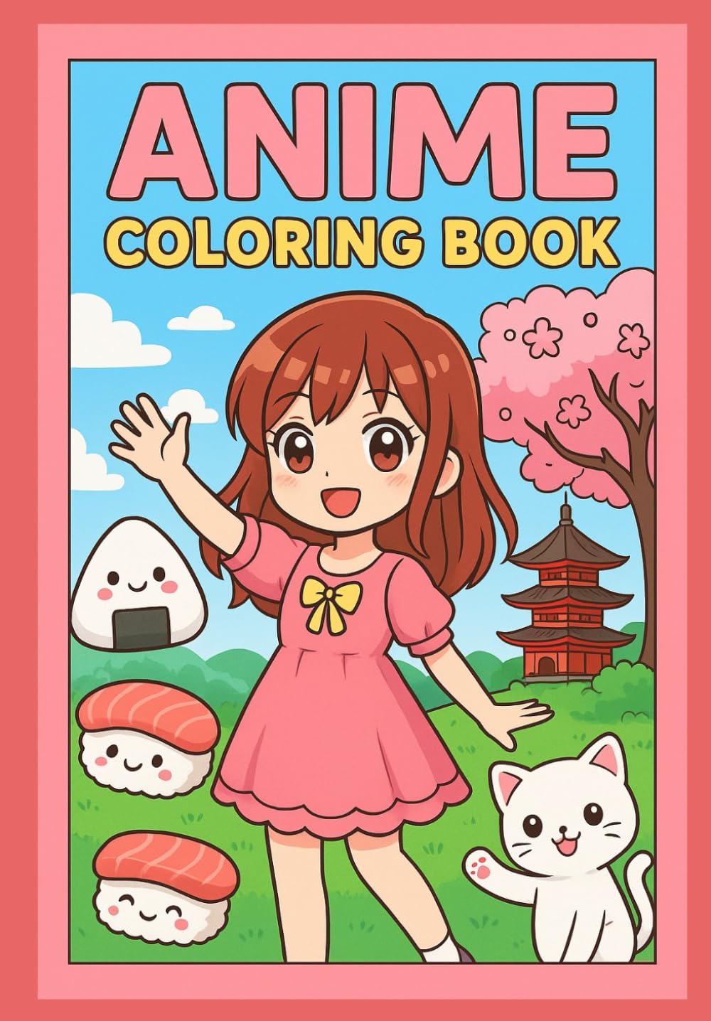Easy Anime Coloring Book for Kids: Super Cute Kawaii Anime Coloring Pages – Easy Designs for Little Artists