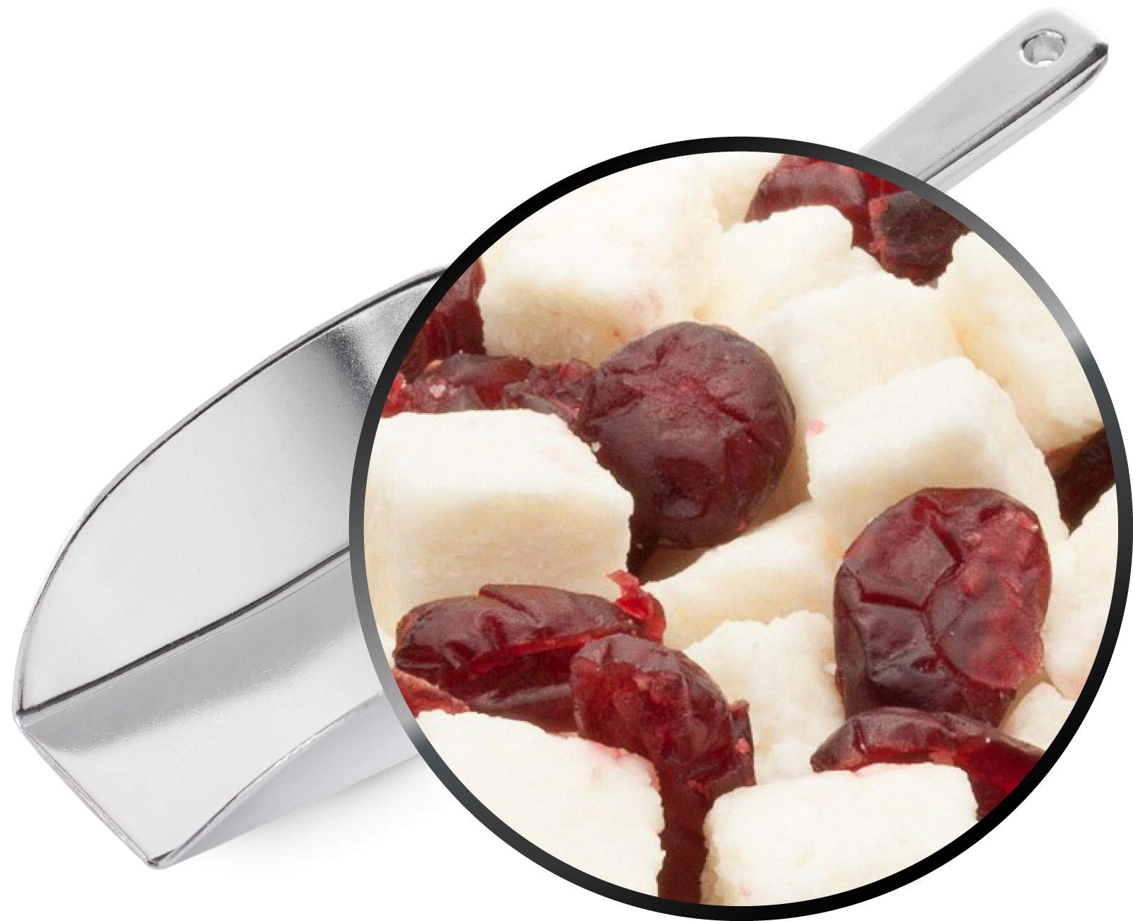 1 x 3 kg Fruchtmischung mit Kokos Cranberry kandiert PREMIUM fettarm laktosefrei salzfrei