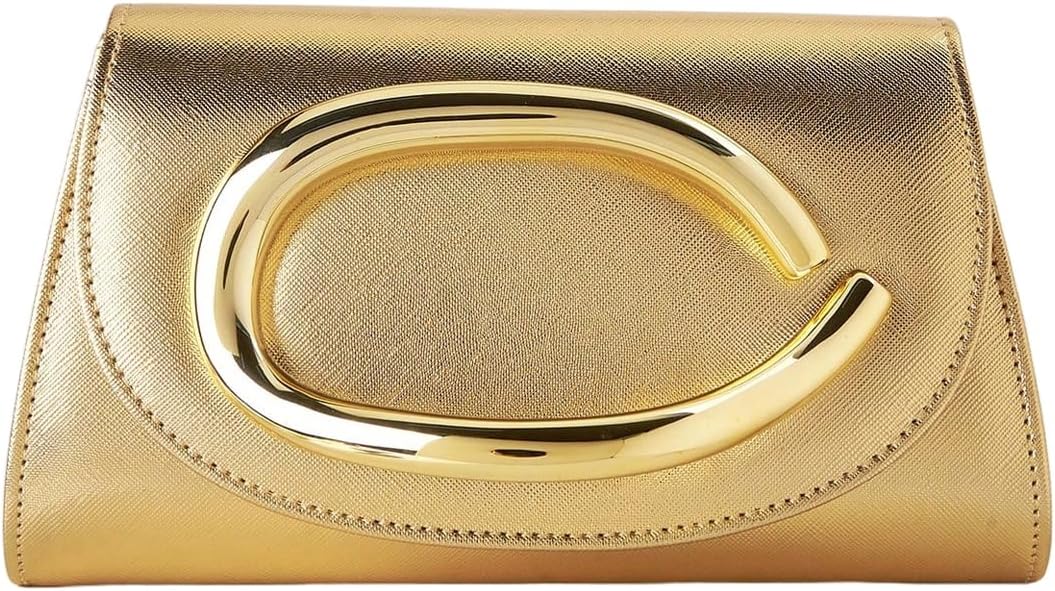Floerns Women’s Classic Metallic Clutch Purse Metal Flap Buckle Evening Handbags