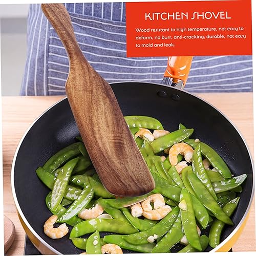 Miniatura 7 de Cabilock Cucharas de mango de ensalada de teca para servir sin suministros y para mezclar con agitación, cabezal de parrilla, herramientas de