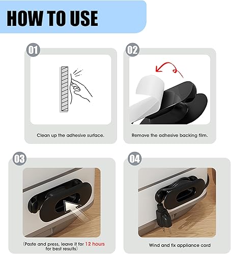 Miniatura 5 de Nearockle Organizador de cables para electrodomésticos, soporte plegable de gran capacidad mejorado para electrodomésticos de cocina, mezclador,