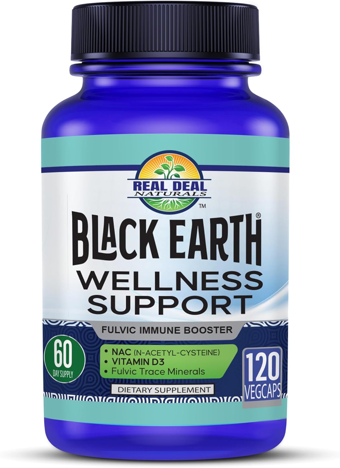 Black Earth Wellness Support 120 Vegcaps – 60 Day Supply with Vitamin D3, Amino Acids, Fulvic Acid – Nutritional Supplement for Holistic Health and Immune Function Black Earth Wellness Support 120 Vegcaps – 60 Day Supply with Vitamin D3, Amino Acids, Fulvic Acid – Nutritional Supplement for Holistic Health and Immune Function