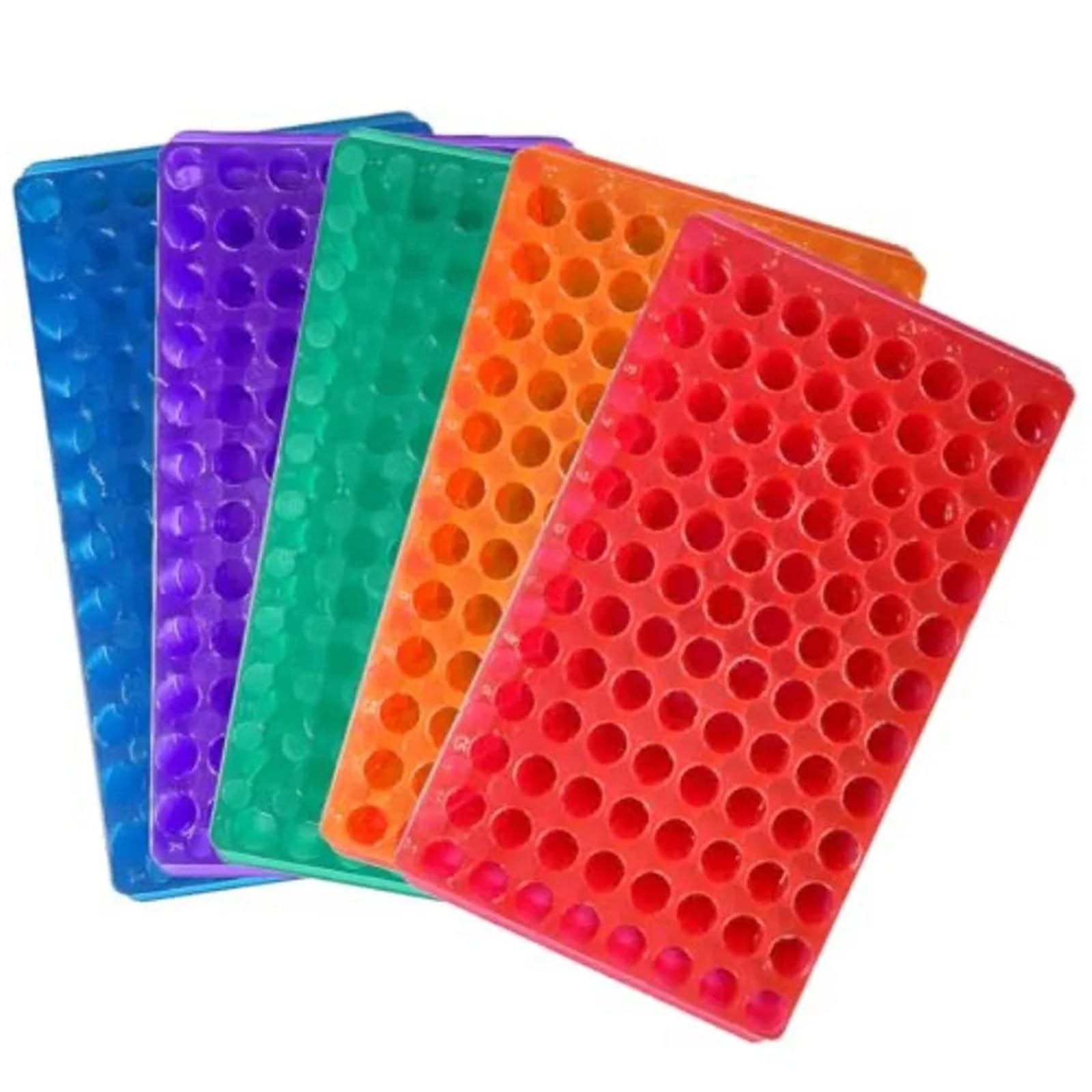 Soporte de tubo de ensayo Prueba de bastidor tubos plástico con doble panel 96 posiciones for microcentrífuga 0,5 ml a 2 y refrigerados 1,8