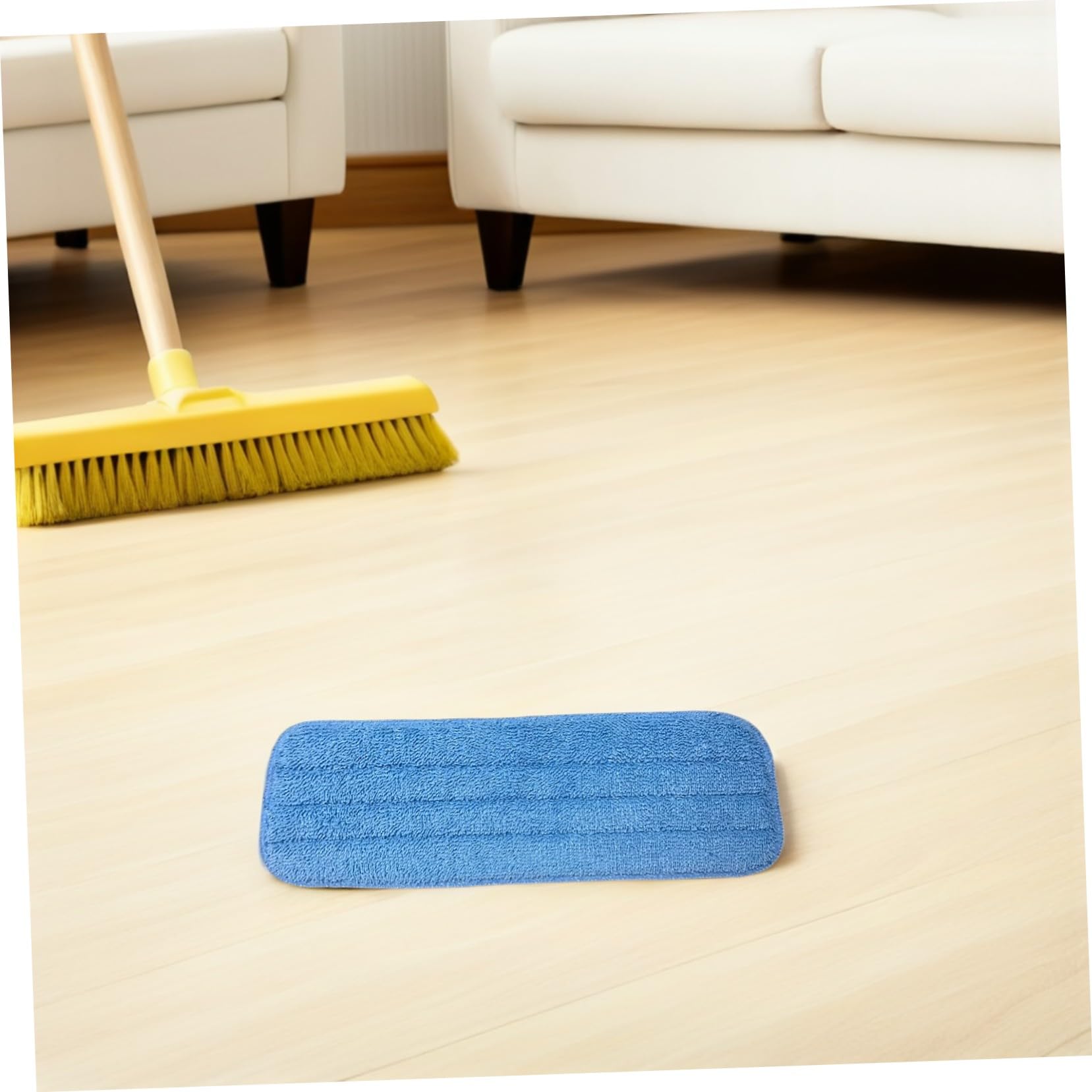 10 Piezas Paños de Microfibra para Trapeador Plano Reutilizables y Lavables Recambios Absorbentes para Limpieza Húmeda y Seca de de Baldosa y Vinilo