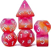 Vista 30 de Juego de 11 dados poliédricos de resina DND, dados de jade D&D para juegos de rol, juego de mesa RPG (verde)