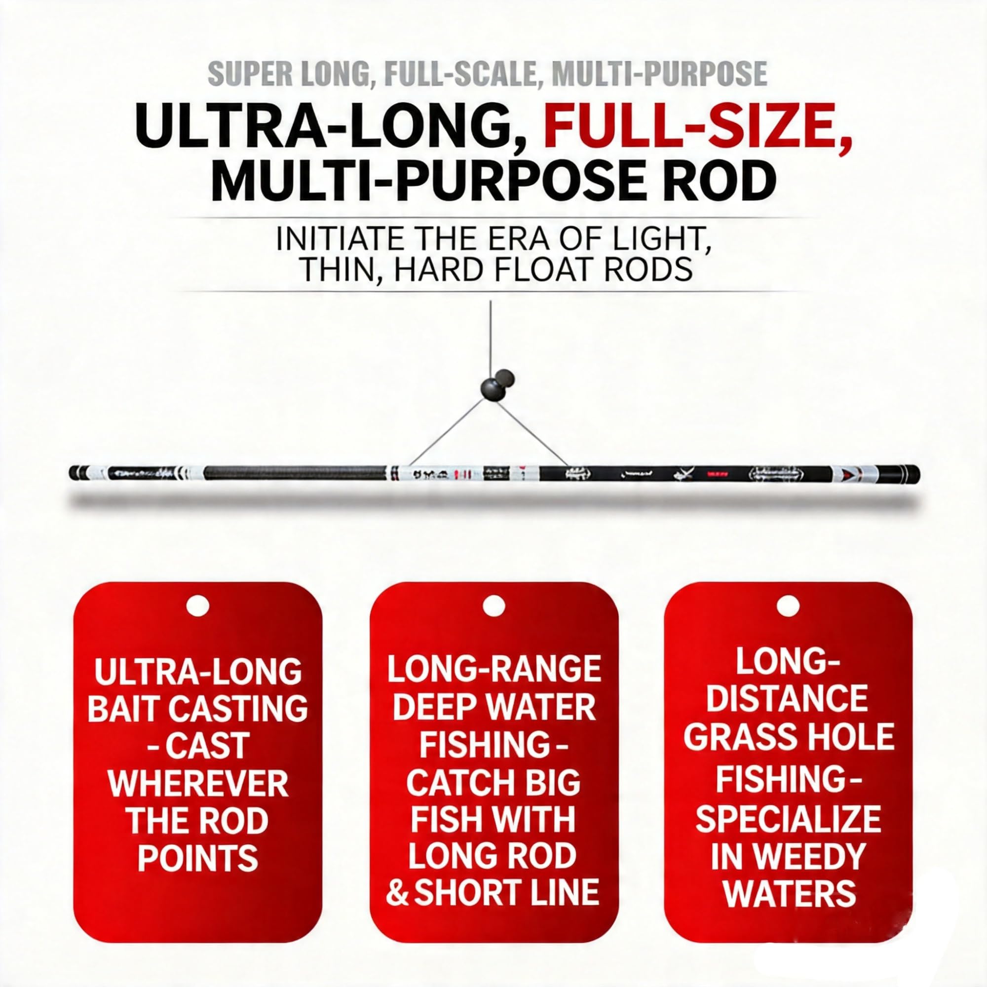 Canna da pesca telescopica da 8-16 m, ultraleggera, ideale per viaggi e pesca in acque profonde, fiumi, oceani, laghi e come regalo per pescatori