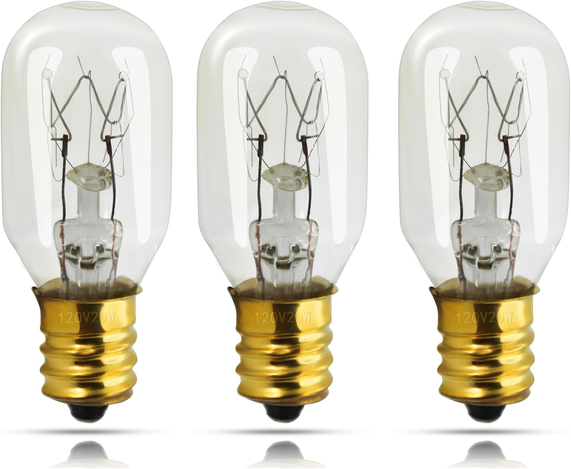 20W 120V Makeup Mirror Bulb for Conair RP34B Incandescent Mirror Replacement Bulbs, E12 Candle Holder Base, 2700K 3-Pack