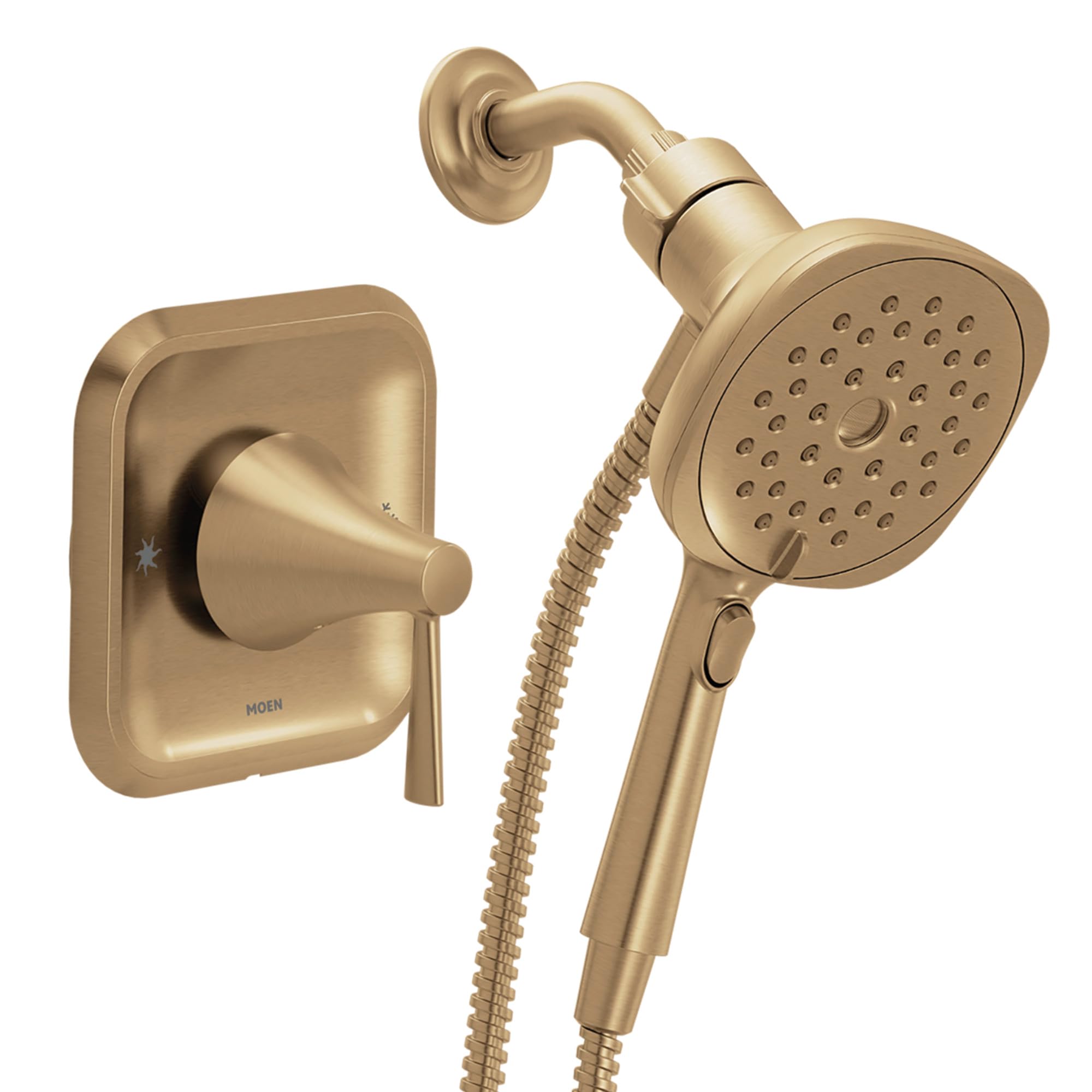 Moen Ronan Bronzed Gold Single-Handle Modern Shower Faucet with