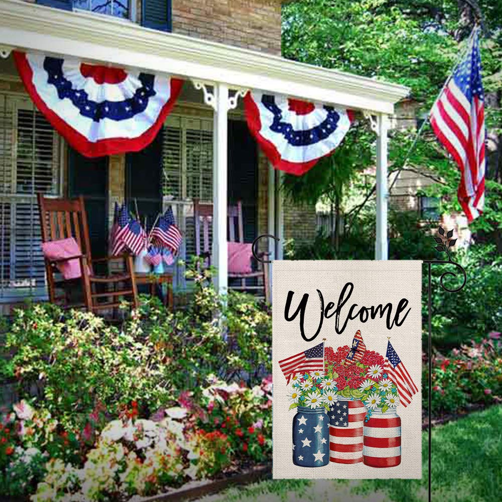 CROWNED BEAUTY Hausflagge Zum 4. Juli – Patriotisch, Doppelseitig, 71,1 X 101,6 Cm, Aus Wetterfestem Polyester