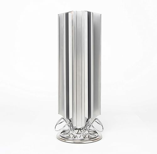 Miniatura 5 de FlagShip Soporte para cápsulas de café para Dolce Gusto, organizador de cápsulas de carrusel de metal, 48 cápsulas, color plateado