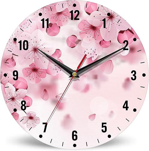 Miniatura 8 de SPUNKER Reloj de pared, divertidos relojes de pared de rana para decoración de sala de estar, relojes de cocina con flores de loto para yoga, Rana