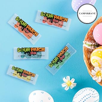 SourPatch Kids BIG Soft & Chewy Candy - Assorted Flavors - 2 lbs Individually Wrapped Sweet & Sour Candy Pack - Delicious Gummy Treats for Halloween, Pinata Stuffers, Birthdays, Pantry