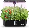 Hydroponics Growing System Indoor Garden: URUQ 12 Pods Indoor Gardening System with LED Grow Light Height Adjustable Plants Germination Kit Quiet Smart Pump - Hydroponic Planter Fresh Harvest White