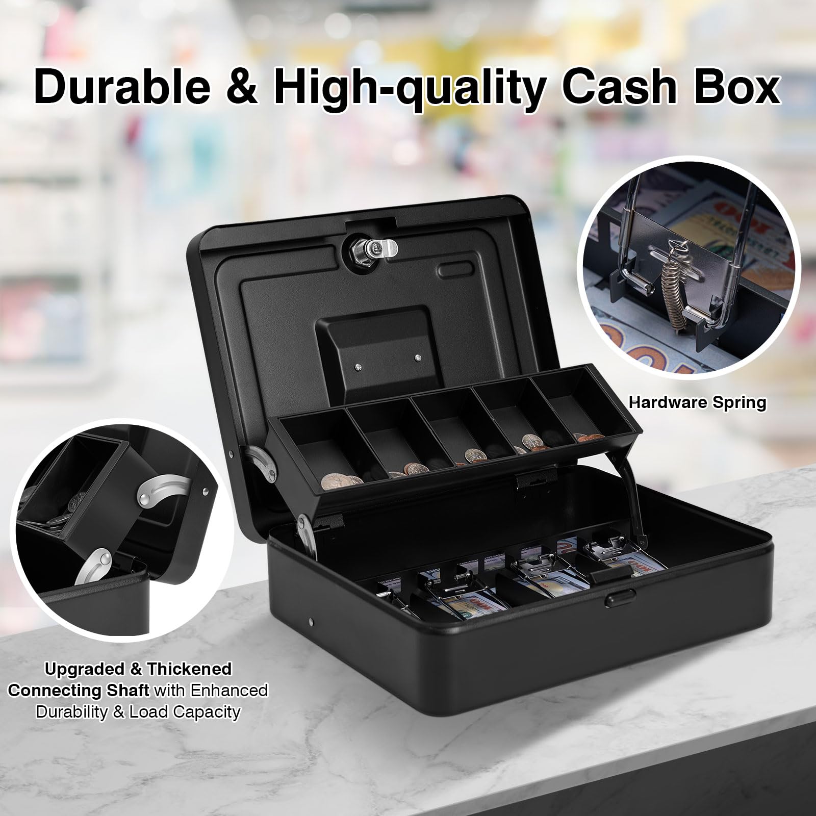 ホワイト 金属製キャッシュボックス 4引き出し ホワイト 金属製キャッシュボックス 4引き出し