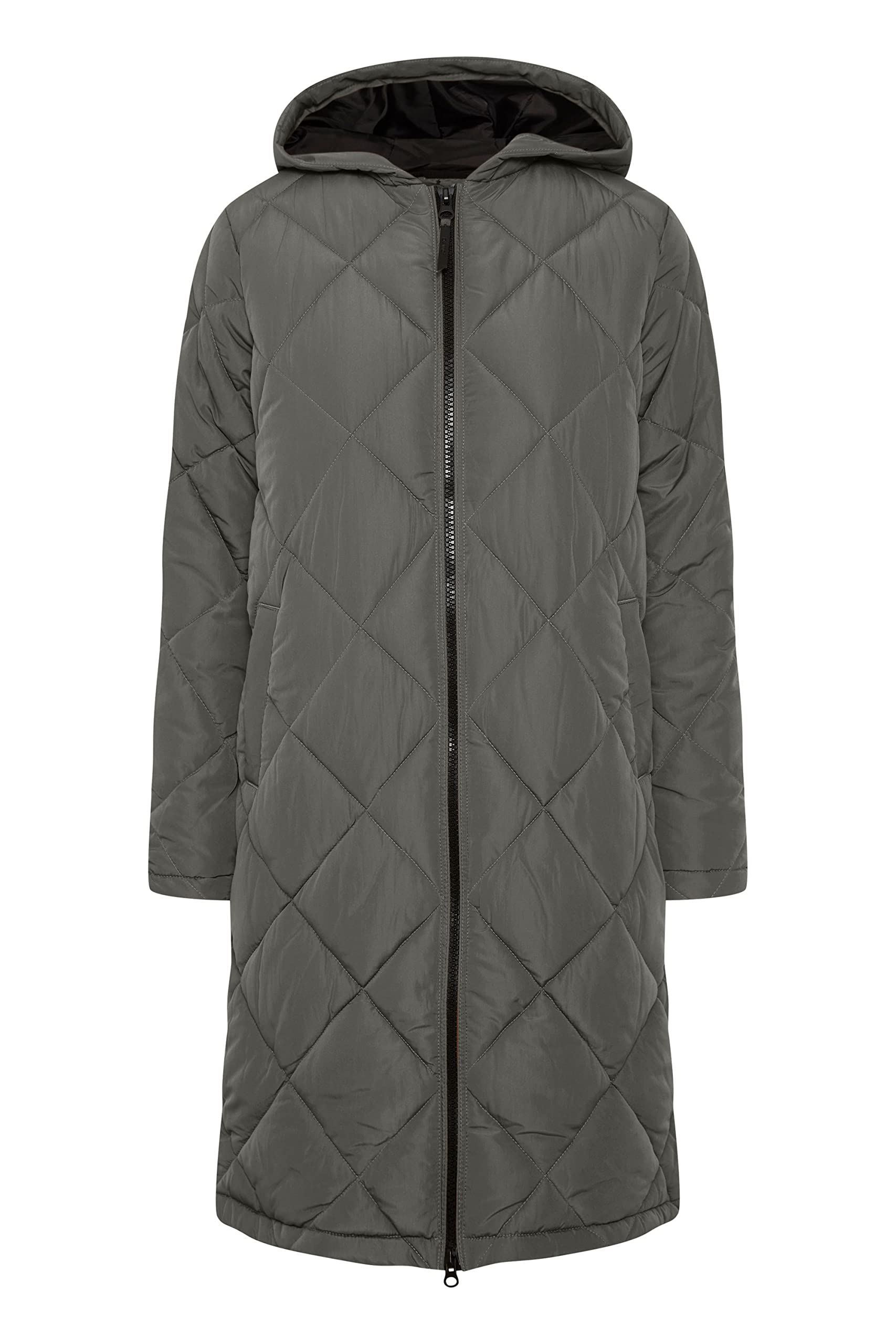 OXMO OXStanca Damen Steppmantel Wintermantel Winterjacke gefüttert mit Kapuze Eingrifftaschen Regular fit