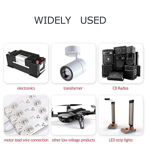 Miniatura 6 de MARSWIRE Cable eléctrico de calibre 18 AWG de 2 pines, cable de luz LED de CC de 12 V, cable de cobre de conexión automática, con carrete para