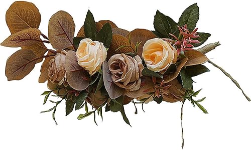 Firlar Flores artificiales, terracota, silla de boda, festones florales, centros de mesa, ramos de boda, vegetación de flores, guirnalda de flores