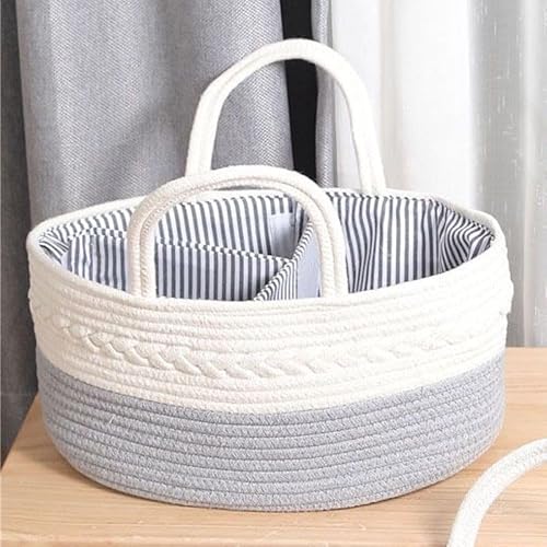 Miniatura 7 de Organizador de pañales para bebé, carrito para pañales, cesta de pañales para bebé, regalos de baby shower para recién nacido, cesta cambiadora de