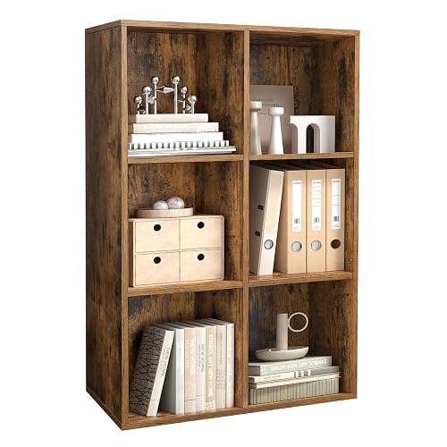 VASAGLE Bibliothèque, Étagère, Meuble de Rangement avec 6 Compartiments, Étagère