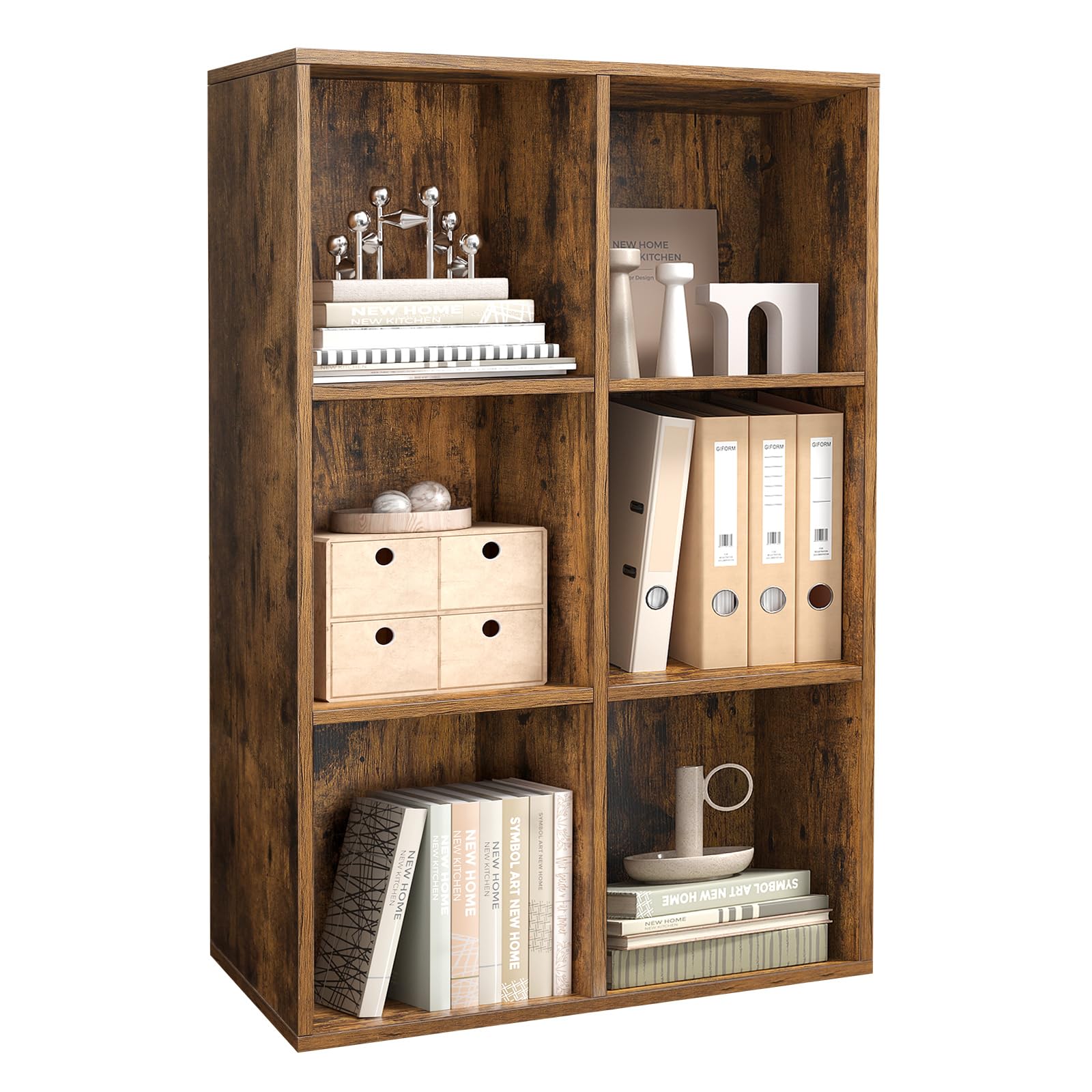 Meuble de rangement pour bureau et salon au style chaleureux