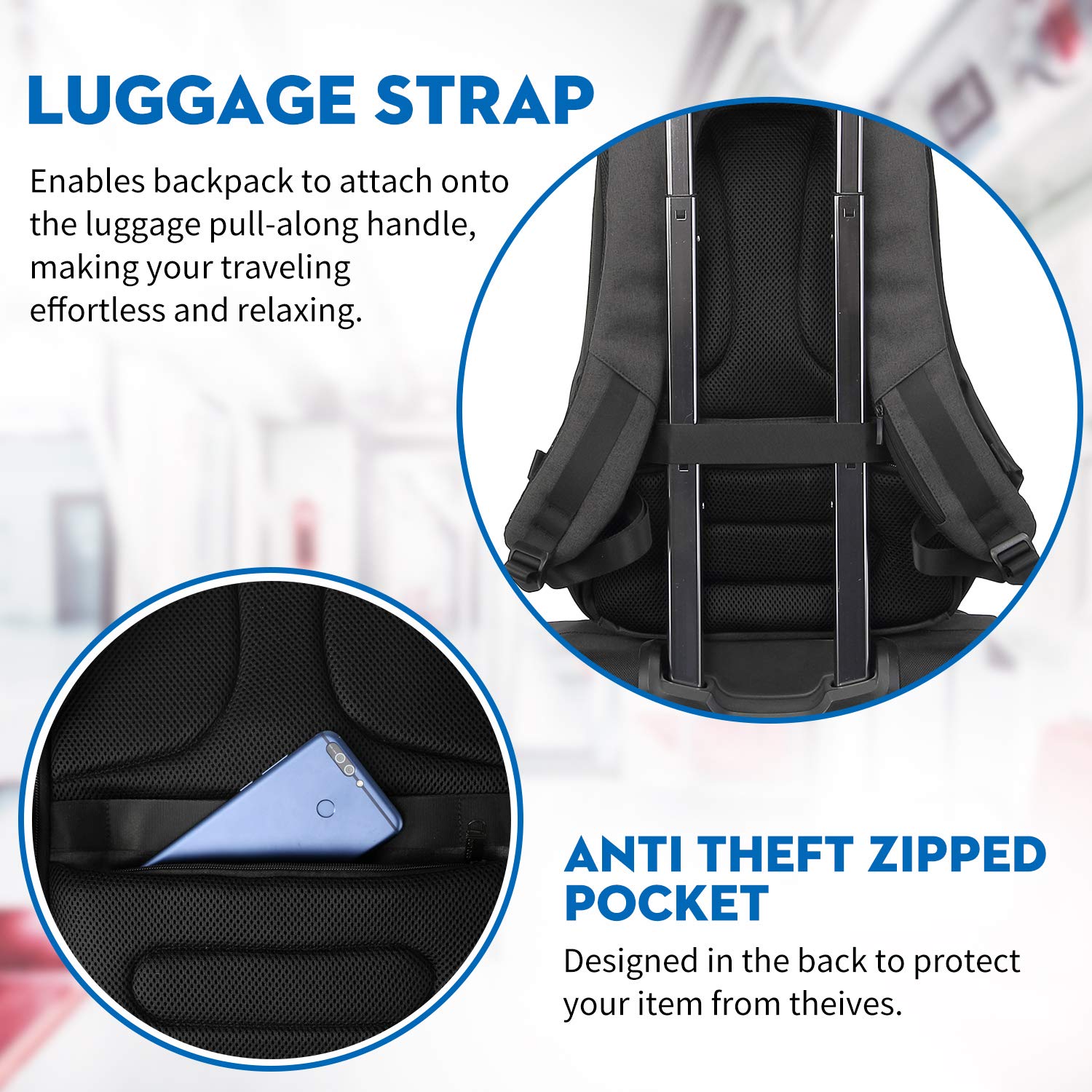 Buy Anti Theft Travel Backpack Waterproof Laptop Backpack for Men Women