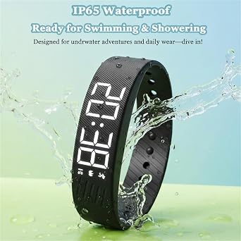 Alarm Clock Watch, Silent Vibration Alarm Wristband, Snooze-Free Smart Wrist Alarms for Heavy Sleepers, Waterproof Adjustable Strap for Men & Women