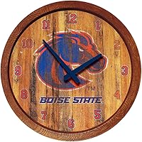 Vista 422 de The Fan-Brand NCAA Oklahoma Sooners: Faux Barrel Top Wall Clock Sports Team Bar Sign Décor - Home Man Cave, Party Decoration - Made On Demand