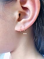 Vista 15 de Small Gold or Sterling Silver Huggie Hoop Earrings for Women Cartilage Nose Helix Tragus