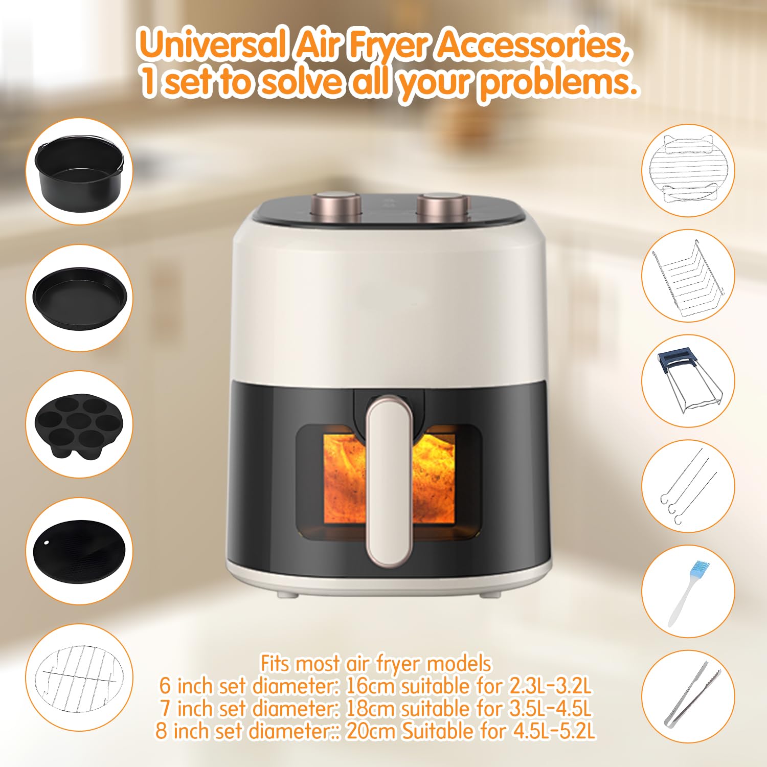 Air Friteuse Zubehör Air Friteuse Set für Phillips... – Vicedeal
