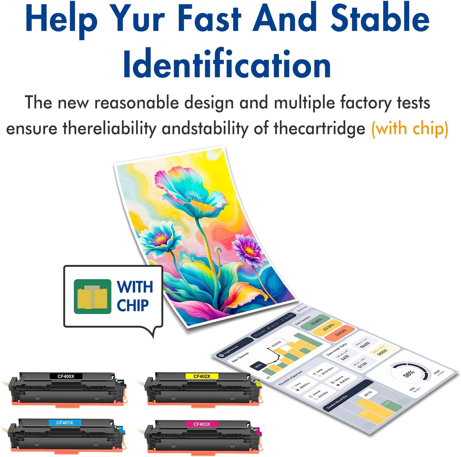 201X M277dw Toner Cartridges High Yield Compatible for 201A Toner for Color Laser Pro MFP M277dw M277n M277c6 M277 M252dw M252n CF400X Printer Ink ( Black Cyan Magenta Yellow, 4 Pack)