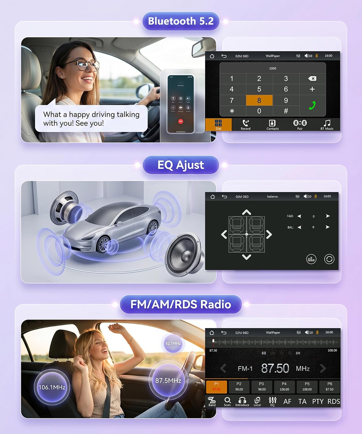 Rimoody 5" Single Din Car Stereo with Wireless CarPlay & Android Auto image 5