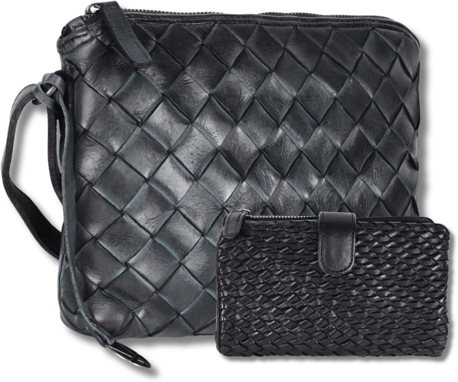 Leather Crossbody bag & Wallets for Women, Wallet for Ladies Zipper Coin Purse